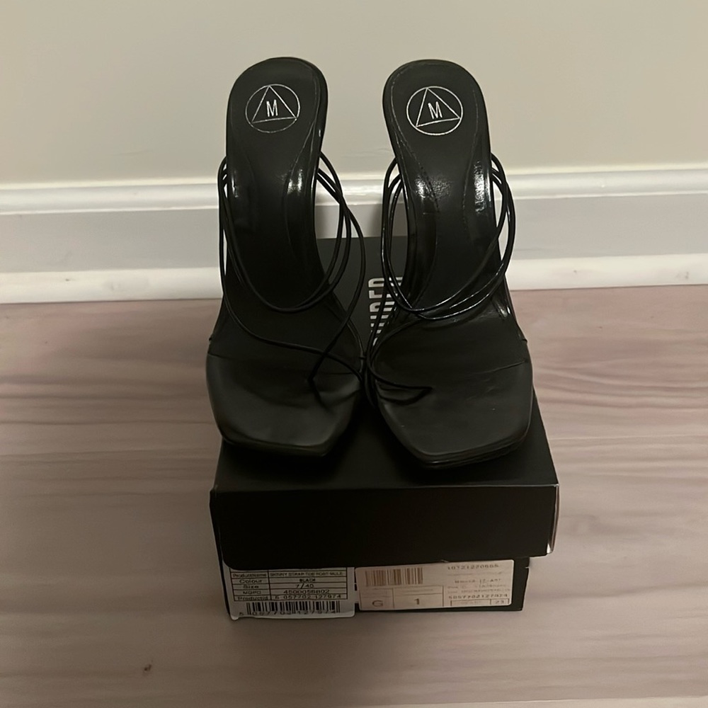 Missguided black heeled sandal
